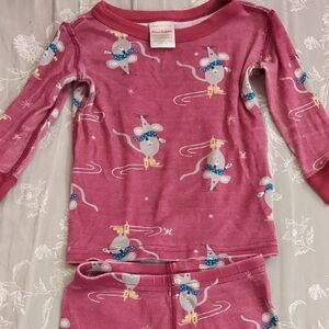 Hanna Andersson Pink Mouse Pajama Set